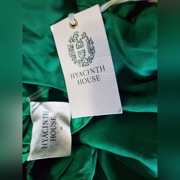 NWT Green Puff Sleeve Ginny Maxi Dress Size Medium in Green by Hyacinth House - Picture 4 of 13